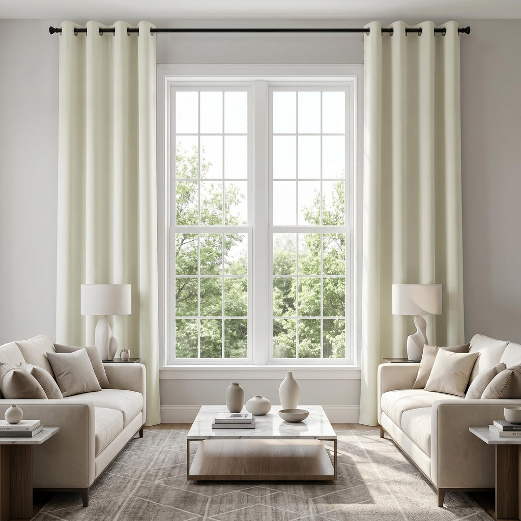 132 Inch Blackout Curtains, 11FT High Ceiling Extra Long Grommet Drapes Bedroom, 2 Panels Set, 11 FT Length 52'' W x