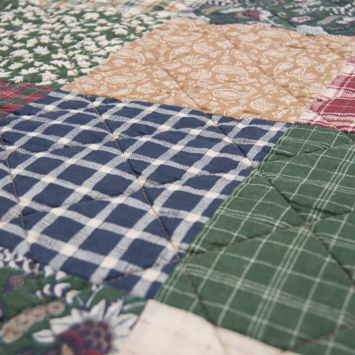 Rustic Paisley Cotton California King Quilt Set, 105" x 118"