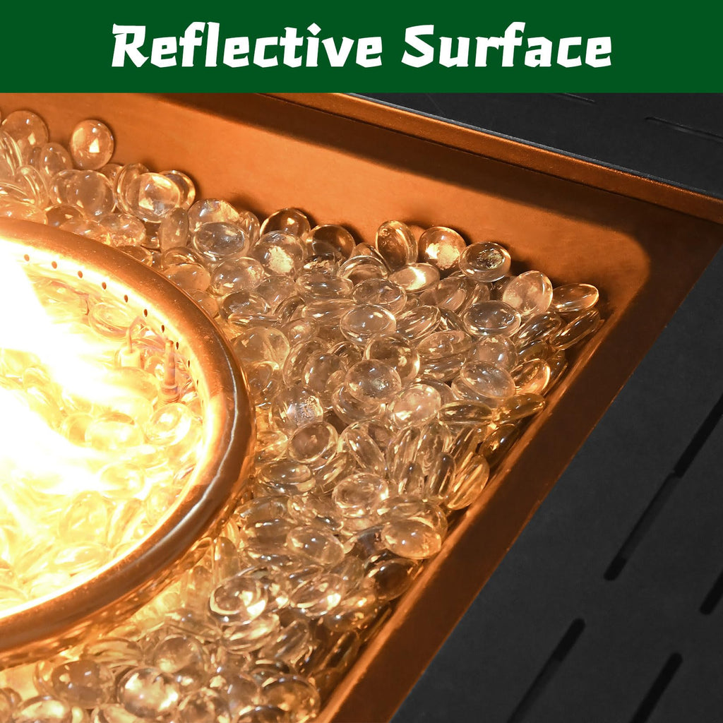 20 Pounds Firepit Glass, 3/4 Inch Glass Beads, Rocks for Fire Pit Table, Fireplace and Fire Bowl, Crystal Luster