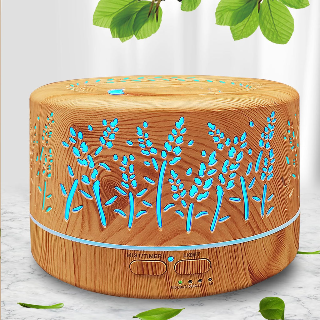 600ml Essential Oil Diffuser for Large Room, 20H Long Lasting Aromatherapy