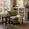 Armless Chenille Accent Chair, Modern Modular Single Sofa Chair, Oversized Upholstered Club Chair , Reading Nook