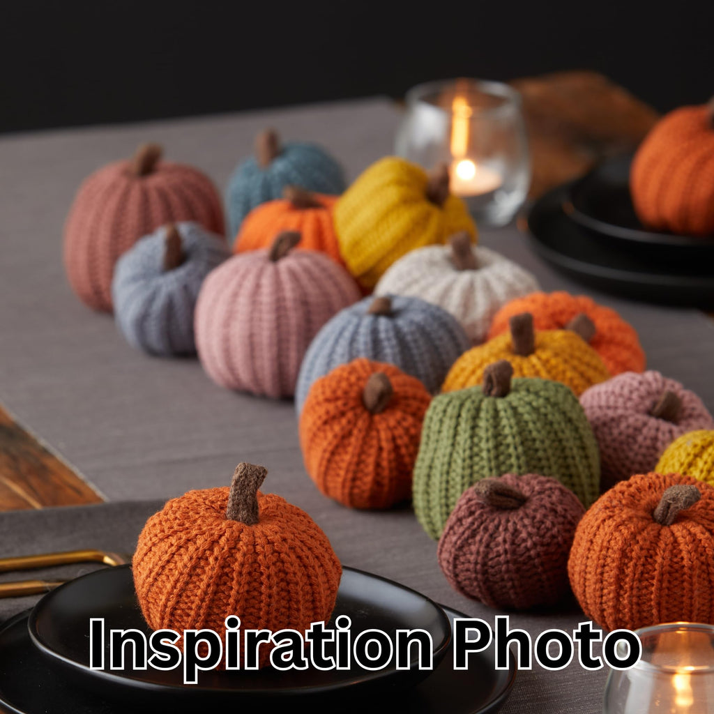 Mini Knit Pumpkins Set of 5 (Mini Orange Set)