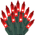 2 Pack Red Valentines String Lights, 100 Count Each, Incandescent Mini Christmas Lights, Connectable Xmas Tree Light