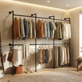 Wall Mounted Closet System, 6 Hanging Rods