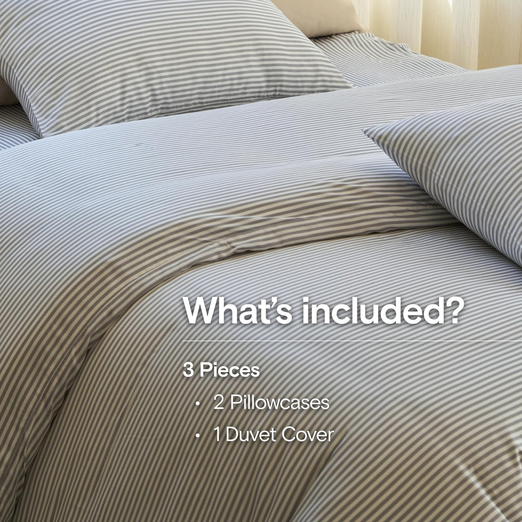DOZ Duvet Cover Set, 100% Viscose derived from Bamboo, Organically Grown, Buttery Soft, Cooling Duvet Covers, High