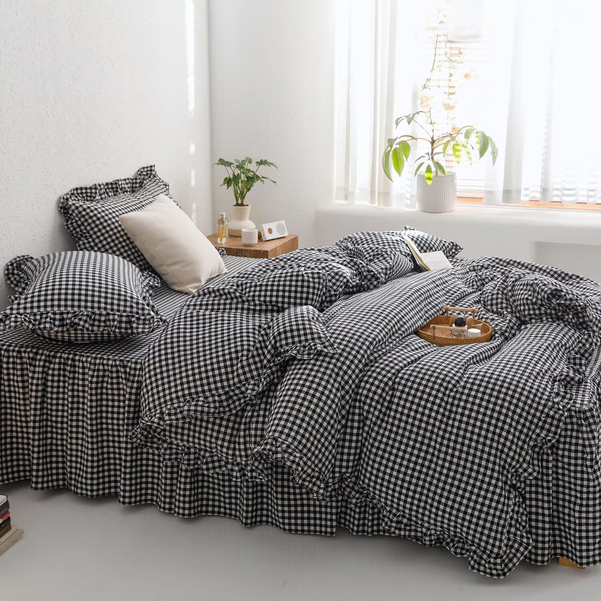 Black and White Gingham Duvet Cover