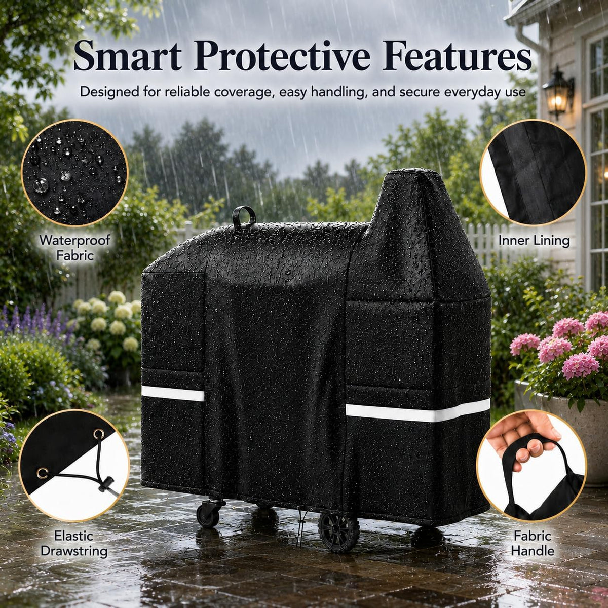 Waterproof Grill Cover for Pit Boss Austin XL 1000/1100/1150 Series | Fits Pit Boss 1000D3 1000SC 1000SC2 1000SQ