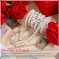 Rhinestone Trim Pearls and Diamonds Crystal Chain Rhinestones Pearl Chain for Craft Rhinestone and Pearl Trim - 2 Yards