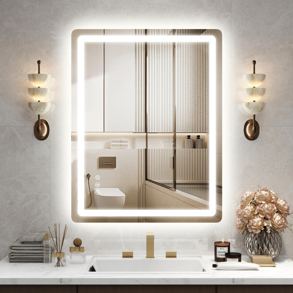 28"x36" LED Bathroom Mirror