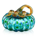 4.9 Inch Hand Blown Glass Pumpkin for Decorating, Fall Decor