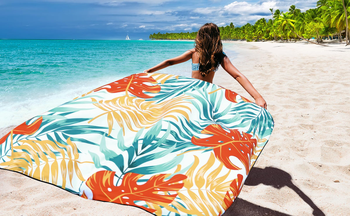 Beach Blanket Sandproof Extra Large Beach Mat Adults Waterproof Sand Free
