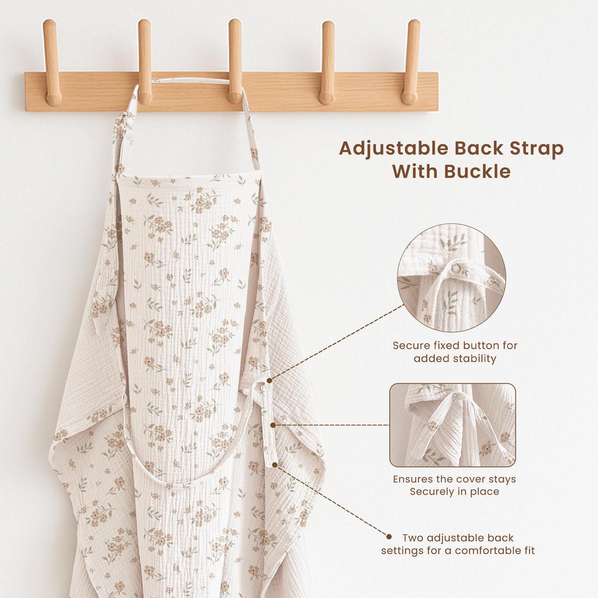 2-Pack Muslin Nursing Cover Up for Breastfeeding Mom with Rigid Hoop