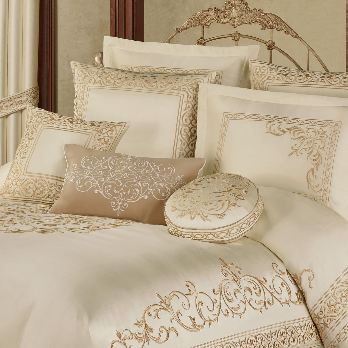 Versailles Luxury Comforter, Classic Pearl, 11 Pc Set
