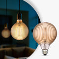 G125 LED Filament Bulb,4W Dimmable E26,2200K Amber Glass