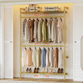 H1 Plus Expandable Wall Mounted Closet System Clothes Rack, Gold
