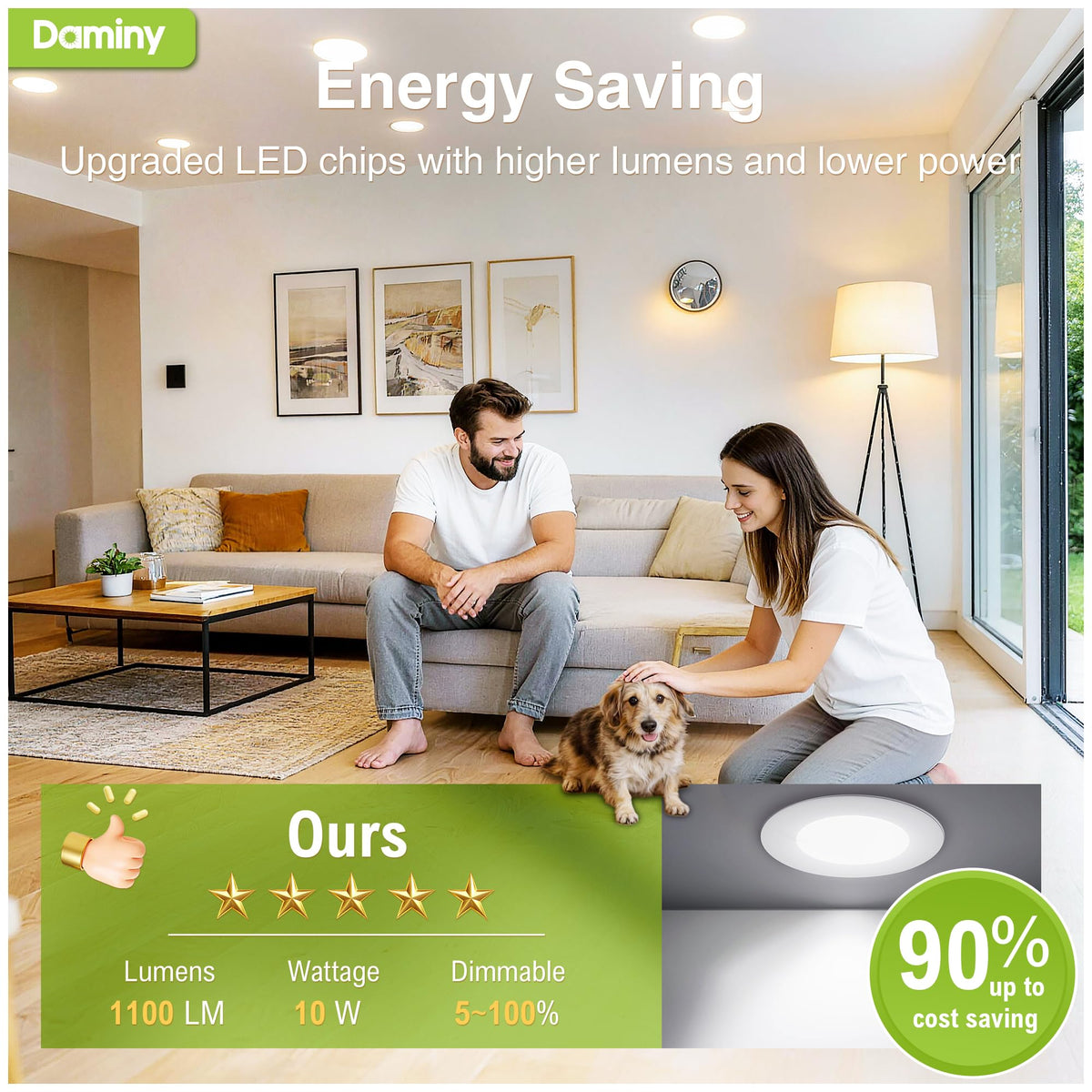 24 Pack 6 Inch LED Recessed Lighting, Canless Wafer Downlight