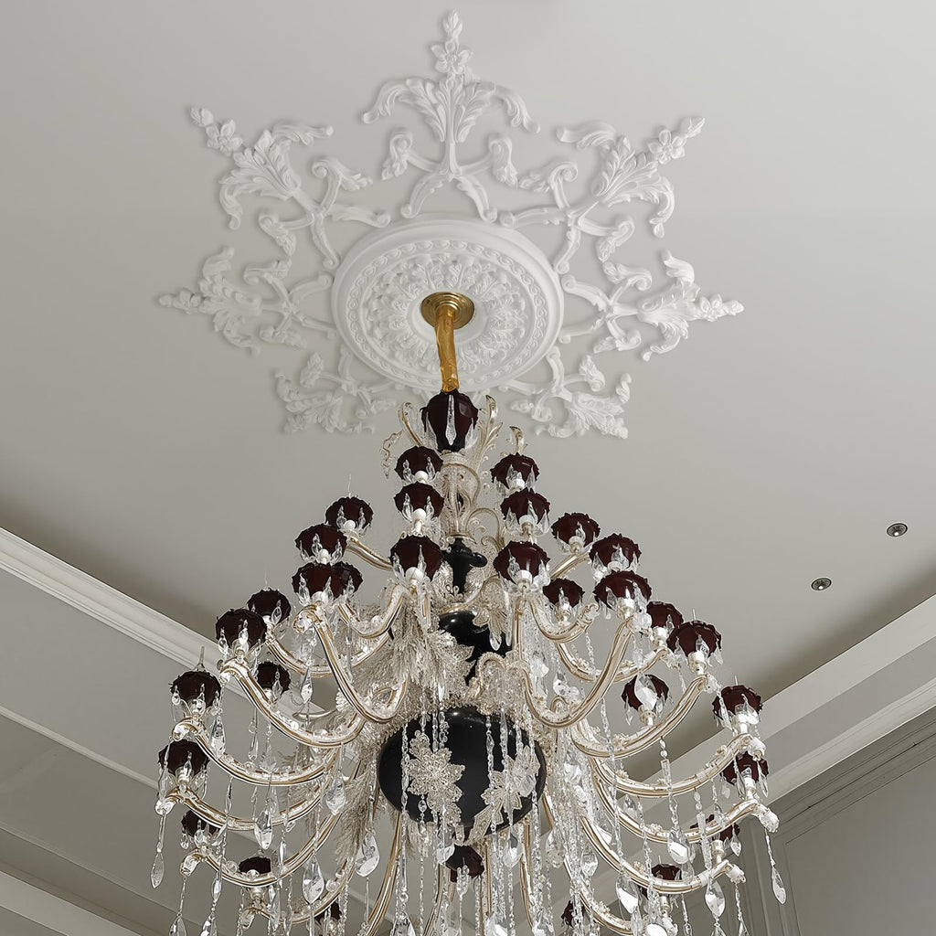 33.5'' Large PU Ceiling Medallion for Chandelier Light Fixtures