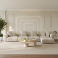 Oversized Modular Sectional Sofa with Ottomans, 5 Seater Corduroy L Shaped Reversible Corner Couch, 181.1" Convertible