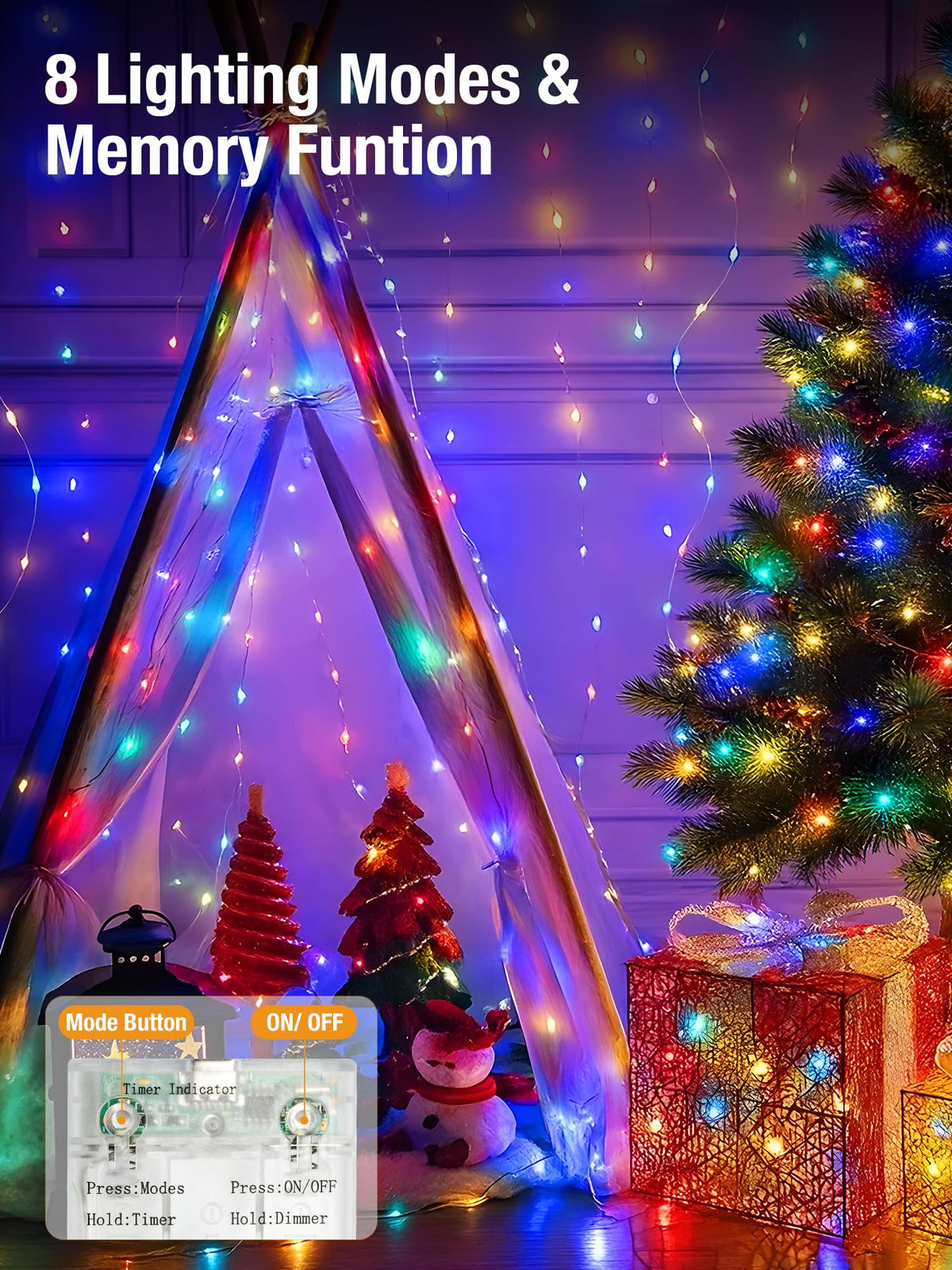 4 Pack Fairy Lights Battery Operated, 16FT 50 LED Twinkle Lights