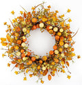 22 Inches Fall Wreath Fall Wreaths for Front Door Thanksgiving Wreath