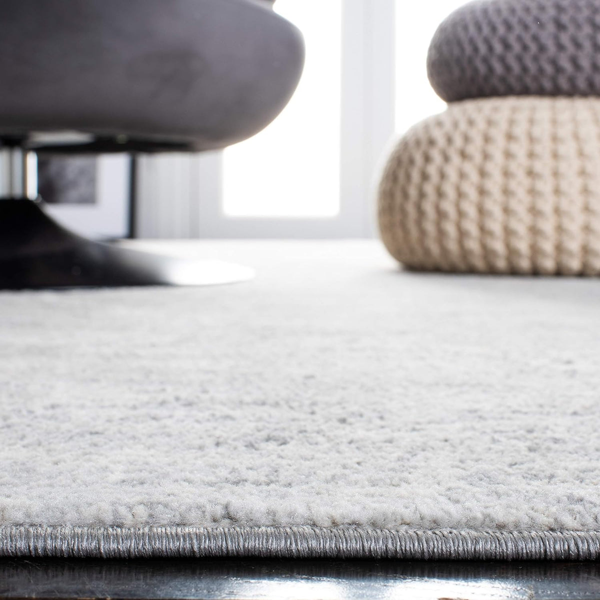 Brentwood Collection X-Large Area Rug, Ivory & Grey, Modern Abstract Design, Non-Shedding & Easy Care