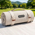 Picnic Blanket Waterproof Outdoor Machine Washable, Whiteflower