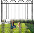 25 Panels Decorative Garden Fence, 32 in(H) X 50 ft(L) No Dig Dog Fence Outdoor for Yard, Rustproof Tall Metal Garden