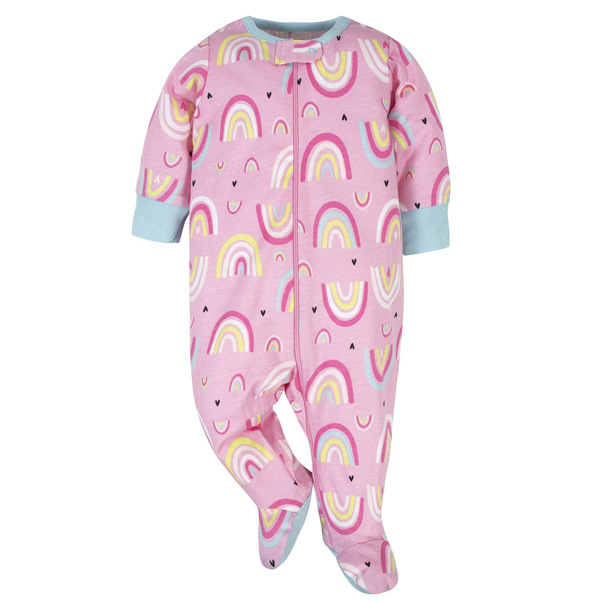 Baby Girls' Pack Sleep 'N Play Footies Multi Pack, Pink Unicorns