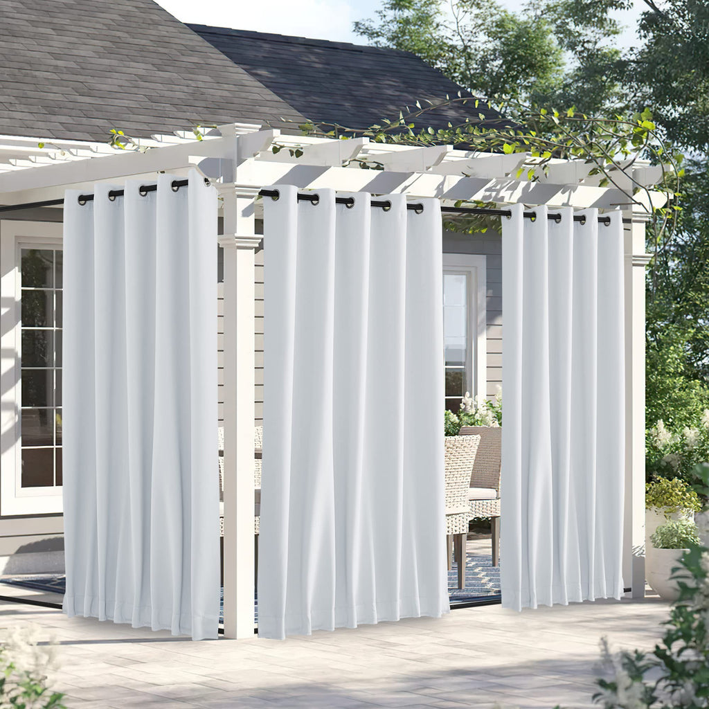 Weighted Curtains Waterproof W66xL84 Off White 2 Panels
