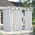 Windproof Outdoor Curtains Waterproof W66xL90 White