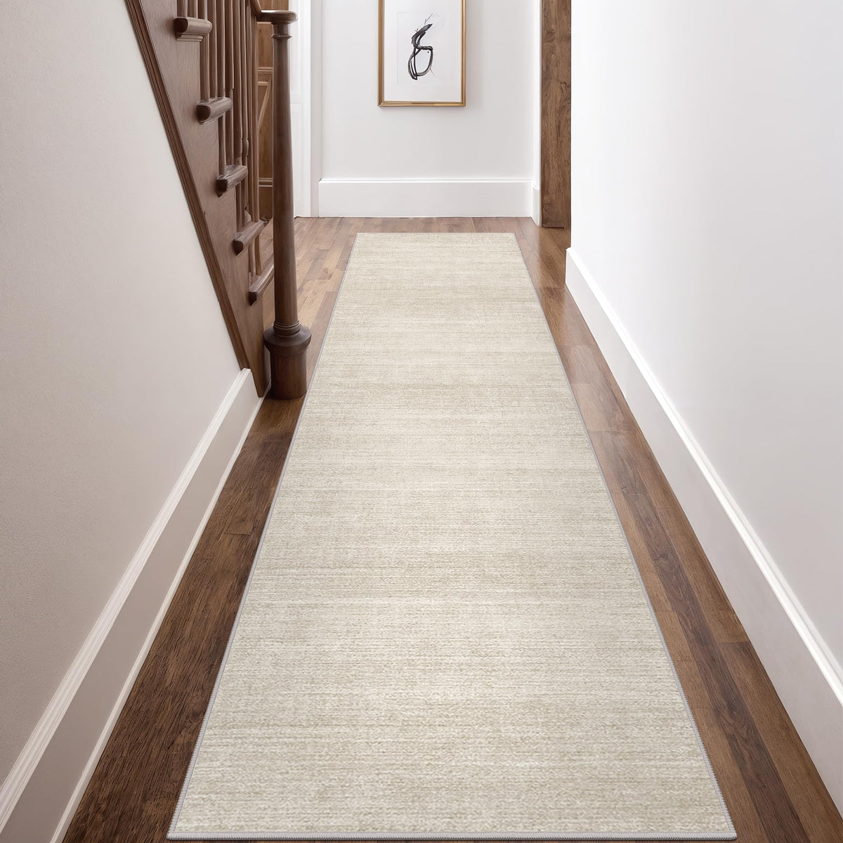 2x12 Runner Rug Non Slip, Washable Rug Runners s, Beige