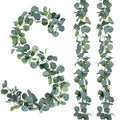 4 Pack Artificial Eucalyptus Garland Greenery Leaves Handmade 3D Silk Vines Silver Dollar Leaves Faux Leaf Plants for