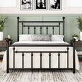 14 Inch Queen Metal Platform Bed Frame with Victorian Vintage Headboard and Footboard/Mattress Foundation/Under Bed