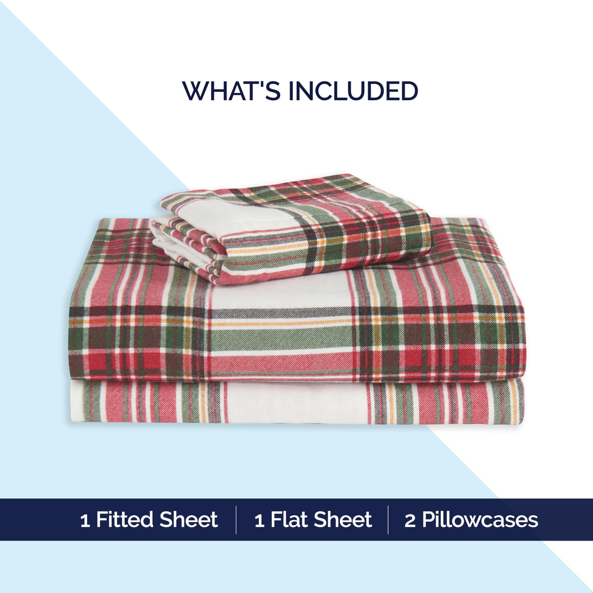 Soft 4-Piece 100% Turkish Cotton Flannel Sheet Set - Premium Quality, Deep Pocket Fitted Sheet, Ultra Soft, Cozy Warm