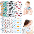 Baby Burp Cloths & Baby Bibs 2-in-1 Design Large Size 3 Layers Thicken Cotton Super Absorbent and Soft Baby Spit Up