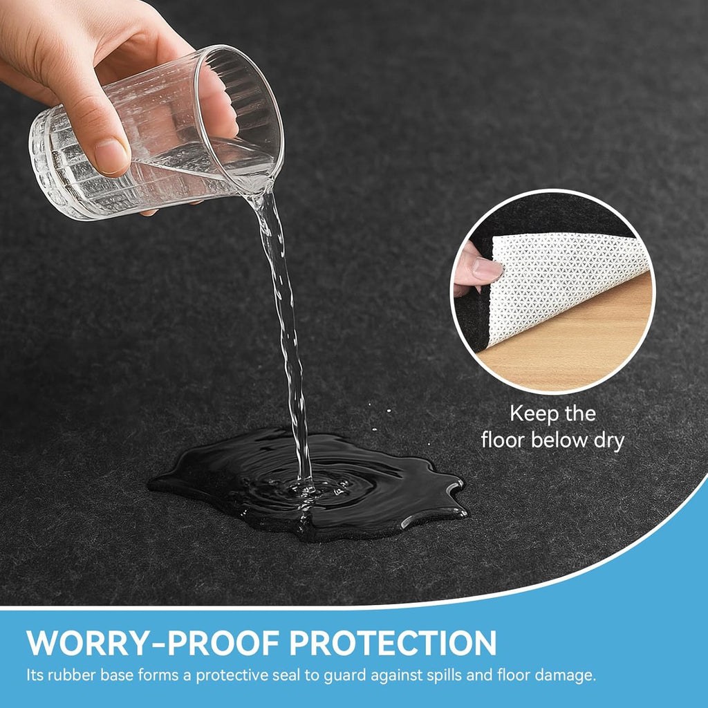 5x7 FT Non Slip Rug Pad,100% Waterproof Felt Rug Pad for Hardwood Floors,1/8" Thick Soft Carpet Pad with Natural