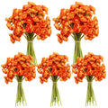 5 Bouquets Orange Ranunculus Artificial Flowers