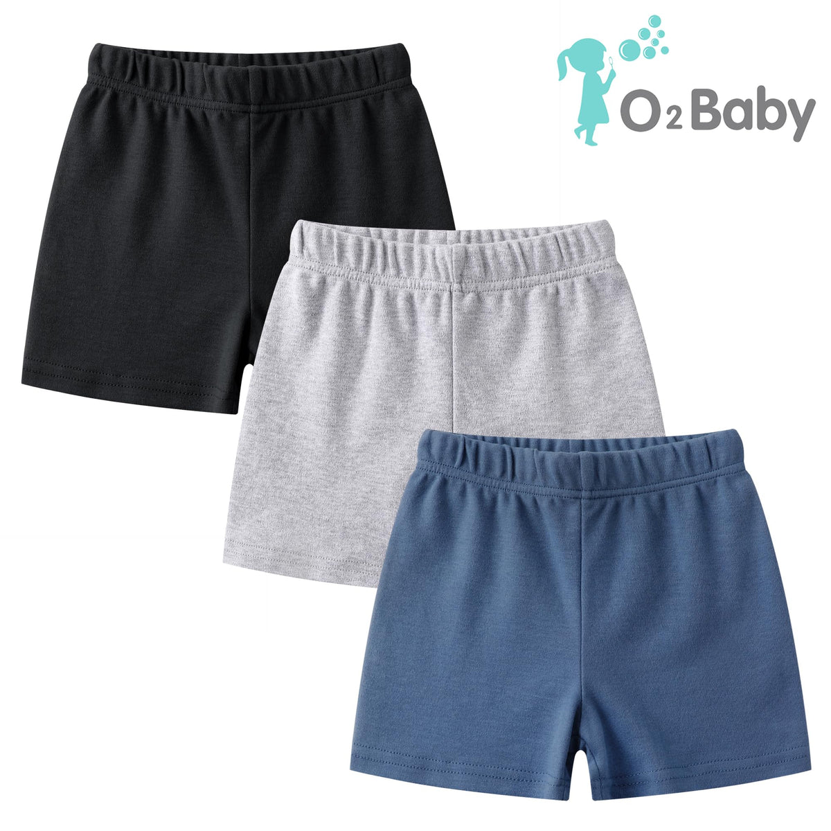 Organic Cotton Unisex Baby Jogger Pants, Pack Pull-on Bottoms, Toddler Shorts