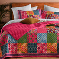 Quilt Set - Washed Quilted Patchwork Comforter Coverlet, Lightweight Breathable Bedspread for All Seasons