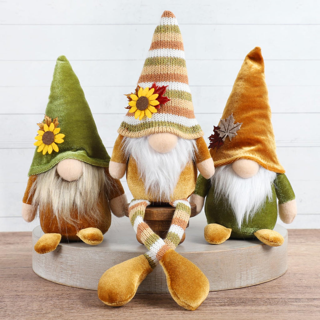 3PCS Plush for Thanksgiving Decorations, Tiered Tray Decor