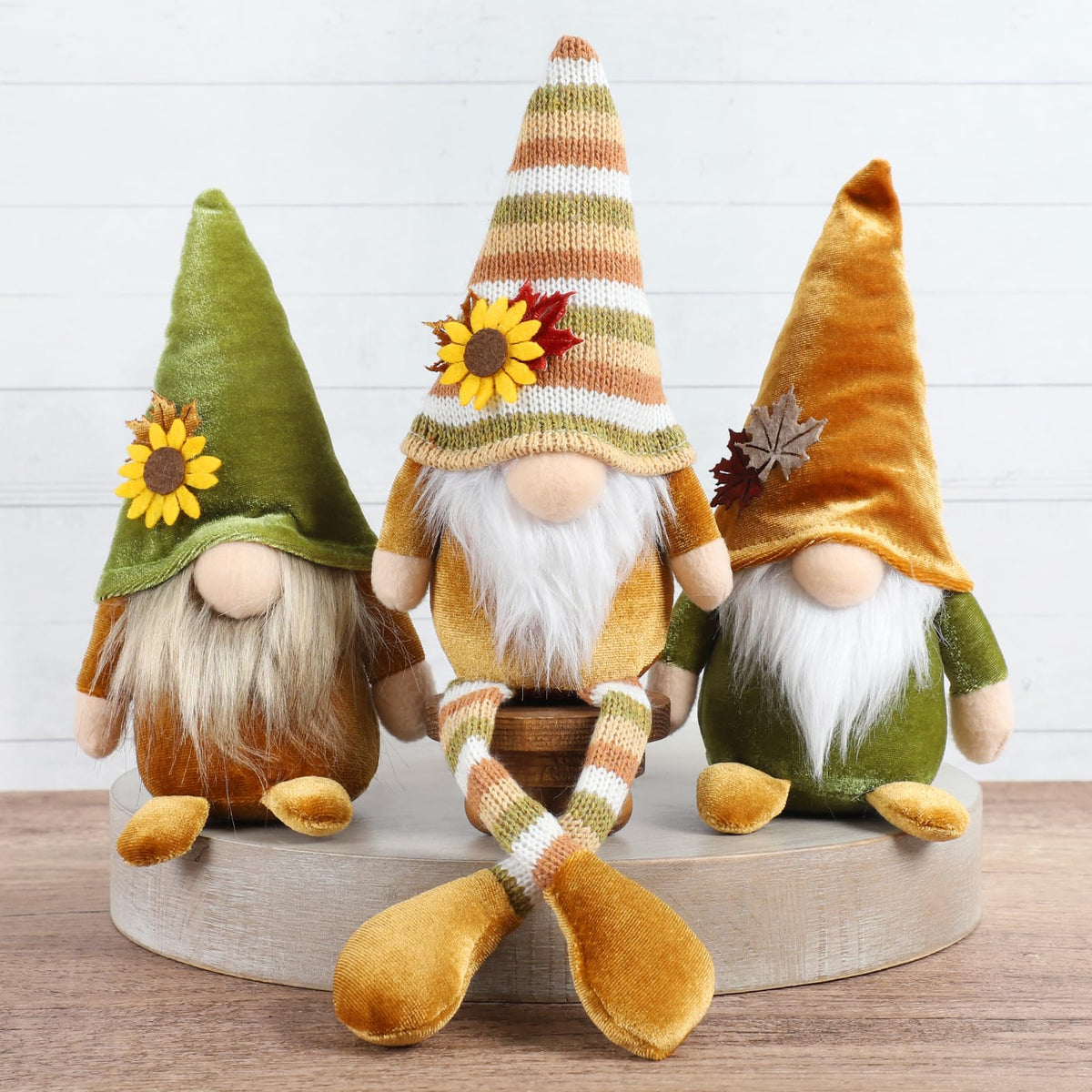 3PCS Plush for Thanksgiving Decorations, Tiered Tray Decor