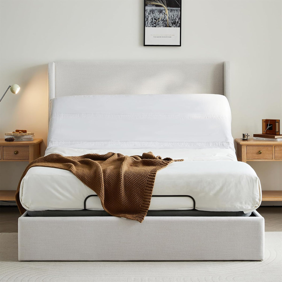 Queen Adjustable Bed Frame Base with Head & Foot Incline 750lbs Capacity