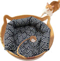 Instinct Basket, Stimuli Handwoven cat Basket Rope Cotton with Cushion, Eliminates Bed Rejection Round Pet Basket
