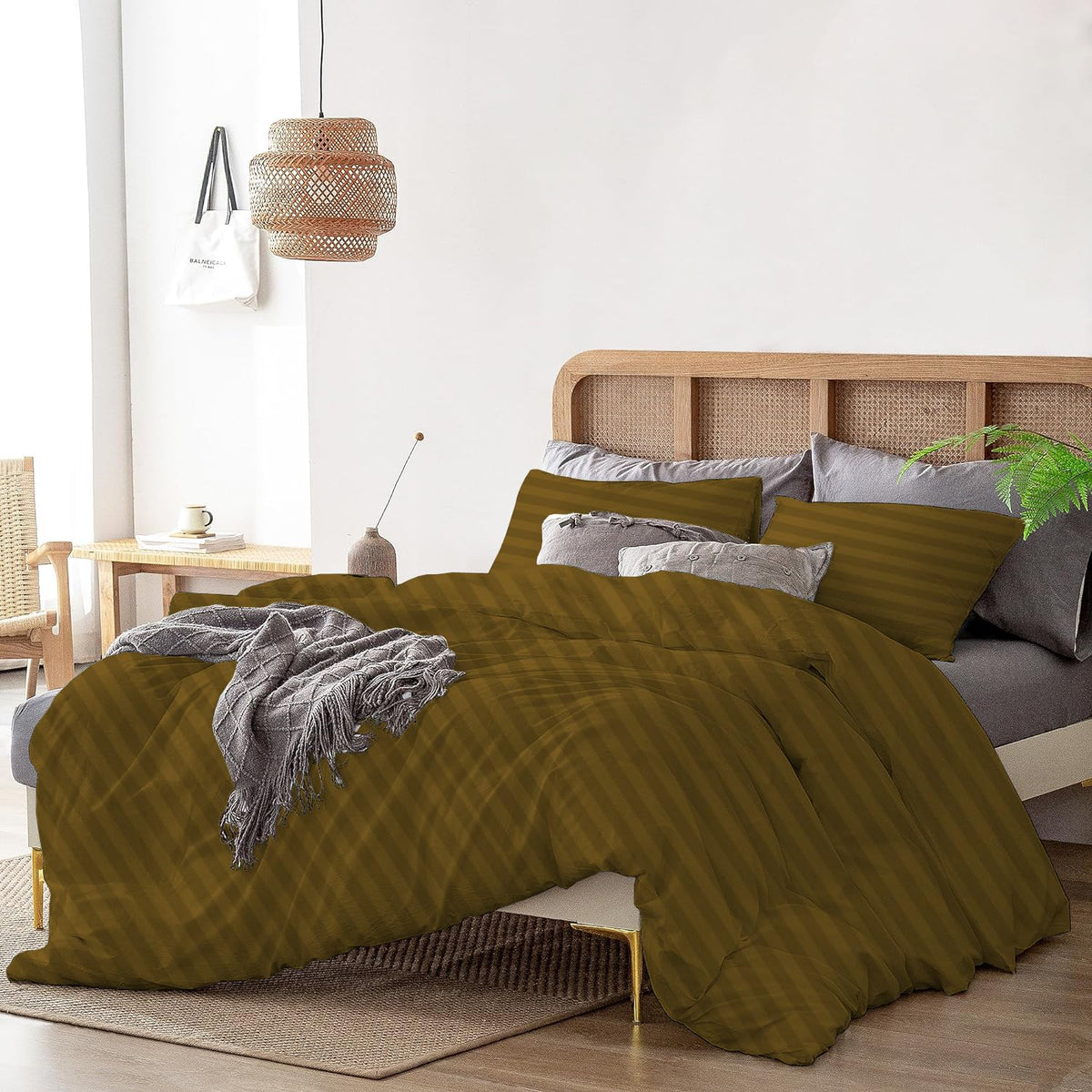 3 Piece Oversized Super (120" x 98") Inch Luxury Soft Duvet Cover Set 800 Thread Count 100% Egyptian Cotton