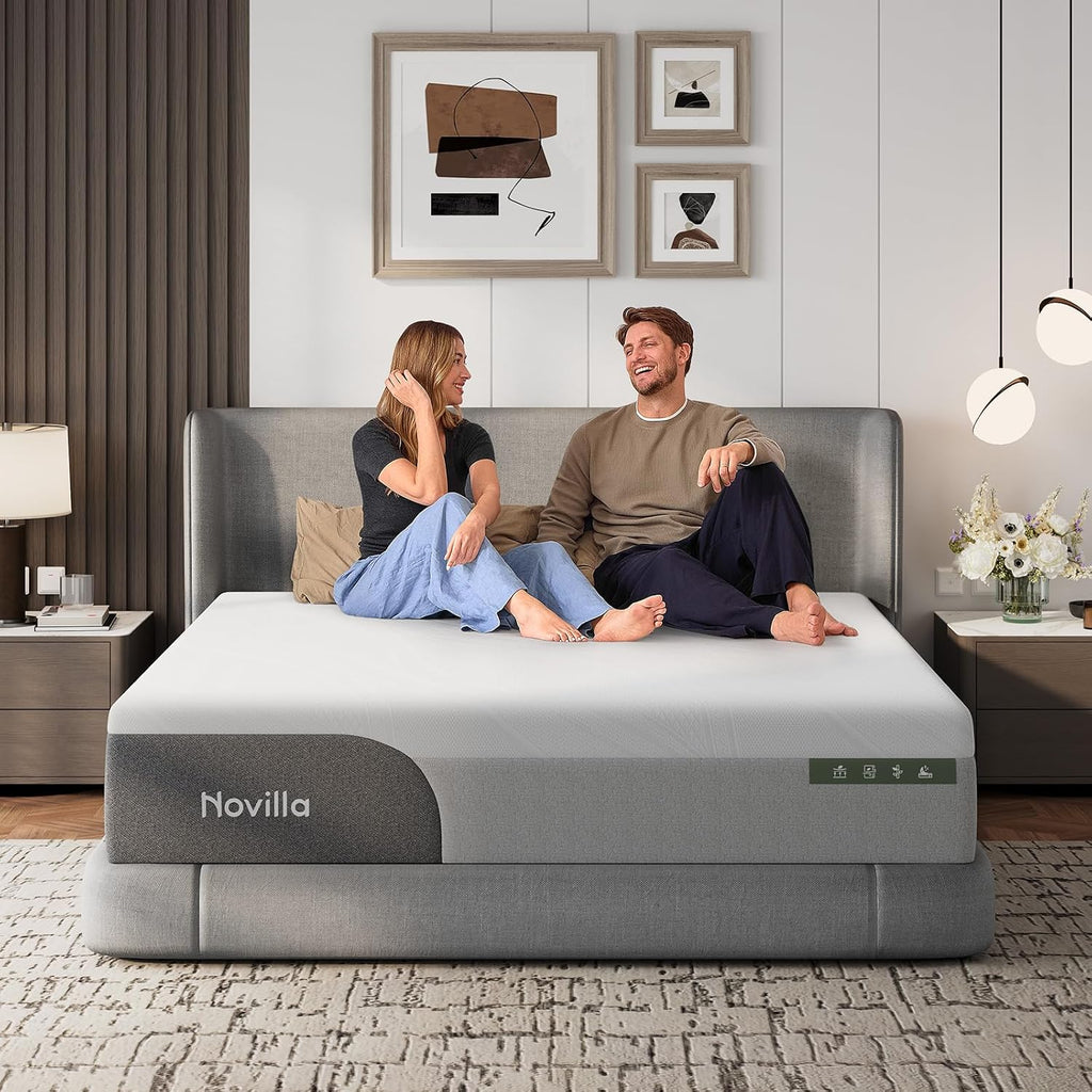 Bliss Cooling Queen Mattress, 14 Inch Gel Queen Memory Foam | Mattress in a Box with Cool-Touch Nylon Cover, Pain