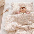 Cotton Muslin Blanket for Toddler Girls Boys Rabbit Pattern Baby Quilted Blanket Lightweight Soft Toddler Comforter
