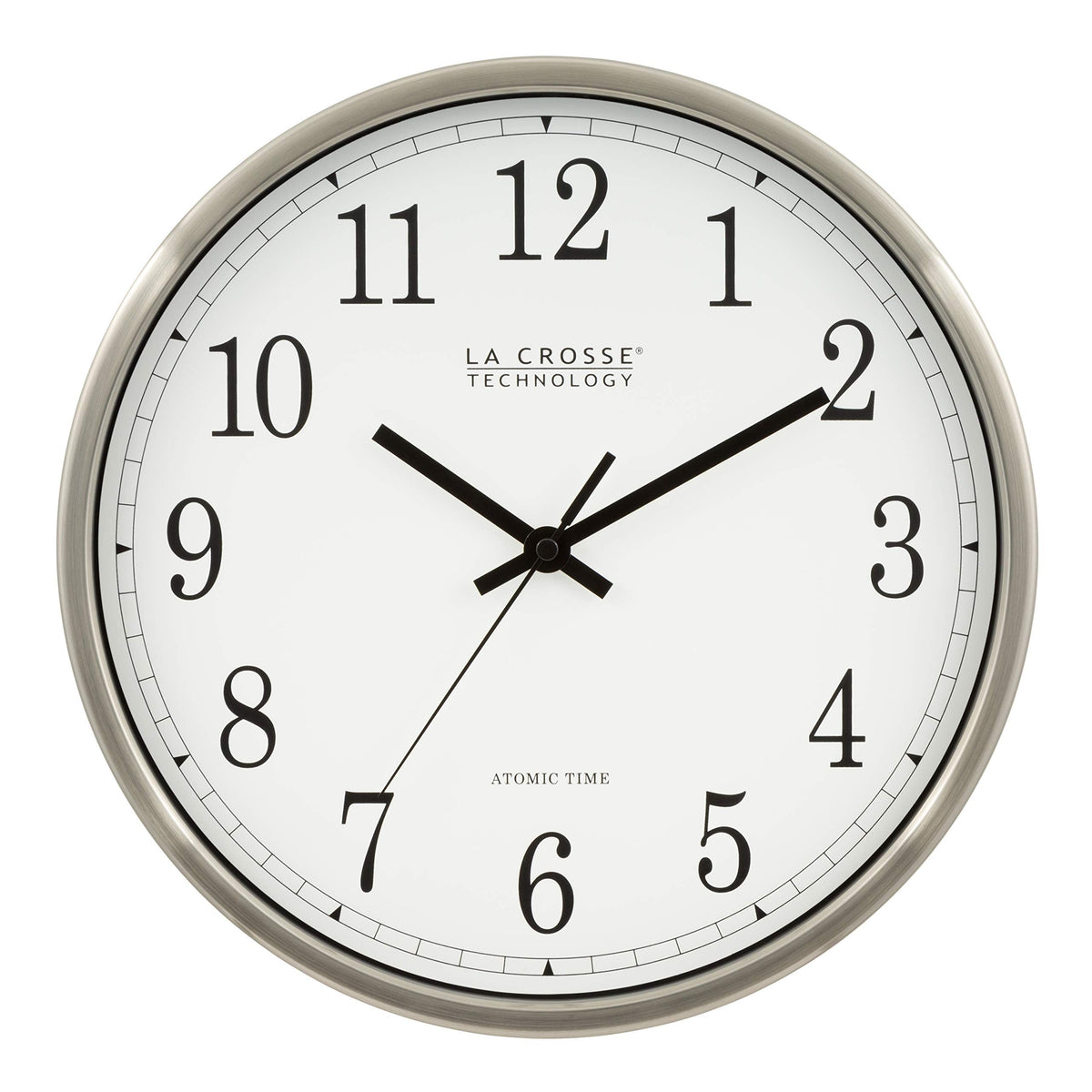 Inspired Nelson Style 12 Inch Atomic Analog Wall Clock, Aluminum