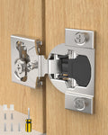 60 Pack 1/2" Overlay Face Frame Soft Close Cabinet Hinges, 105° Concealed Hinge, Smooth Slow Self Closing, 3D