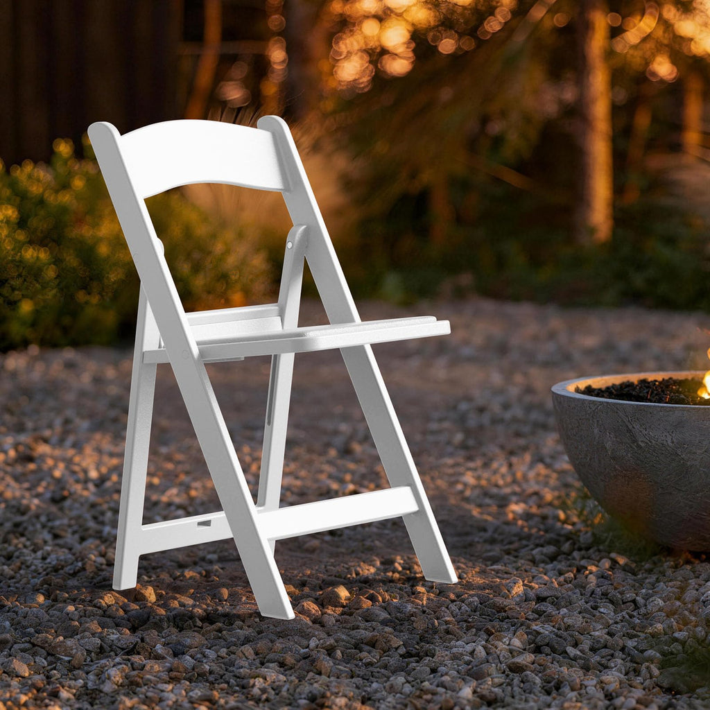 Garden and Patio Folding Chair for Events and Wedding, Lightweight with Padded Seat, Water-Proof, Double Braced
