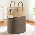 Basket,Woven Cotton Rope Laundry Hamper,Versatile Storage for Dirty Clothes,Baby Toys,and Blankets ,and Living Room